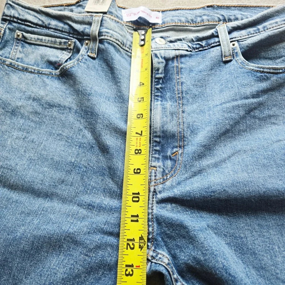 Levis 512 Slim Taper Fit Jeans Mens 40x30 Medium Wash Blue Stretch NWT